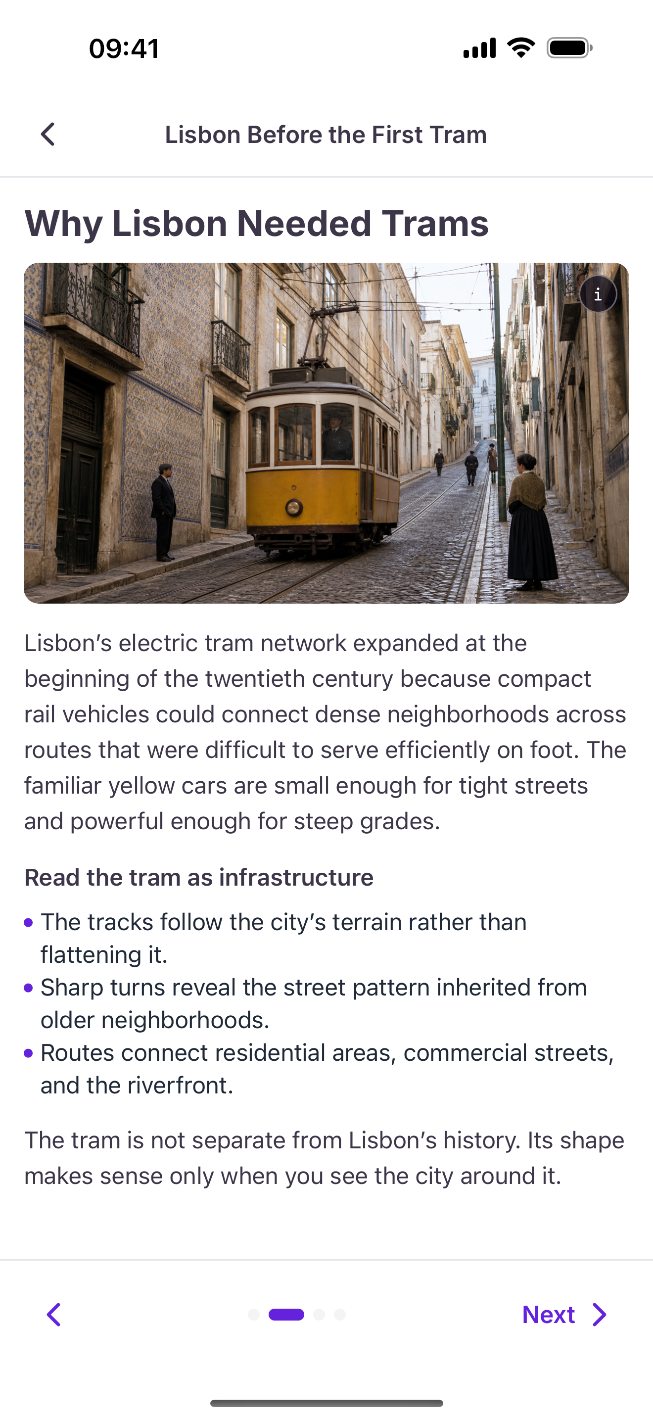 The Lisbon Before the First Tram destination lesson