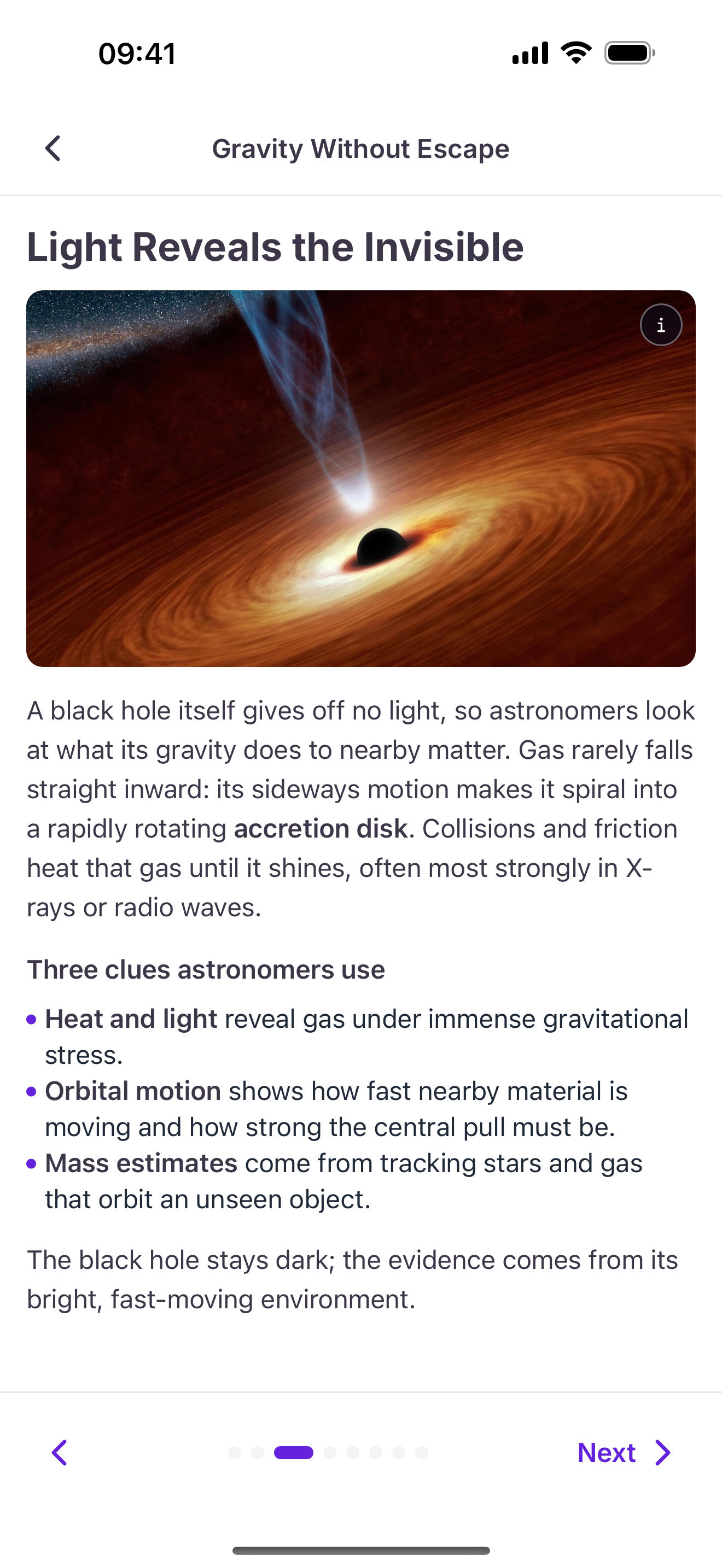 The Gravity Without Escape text lesson